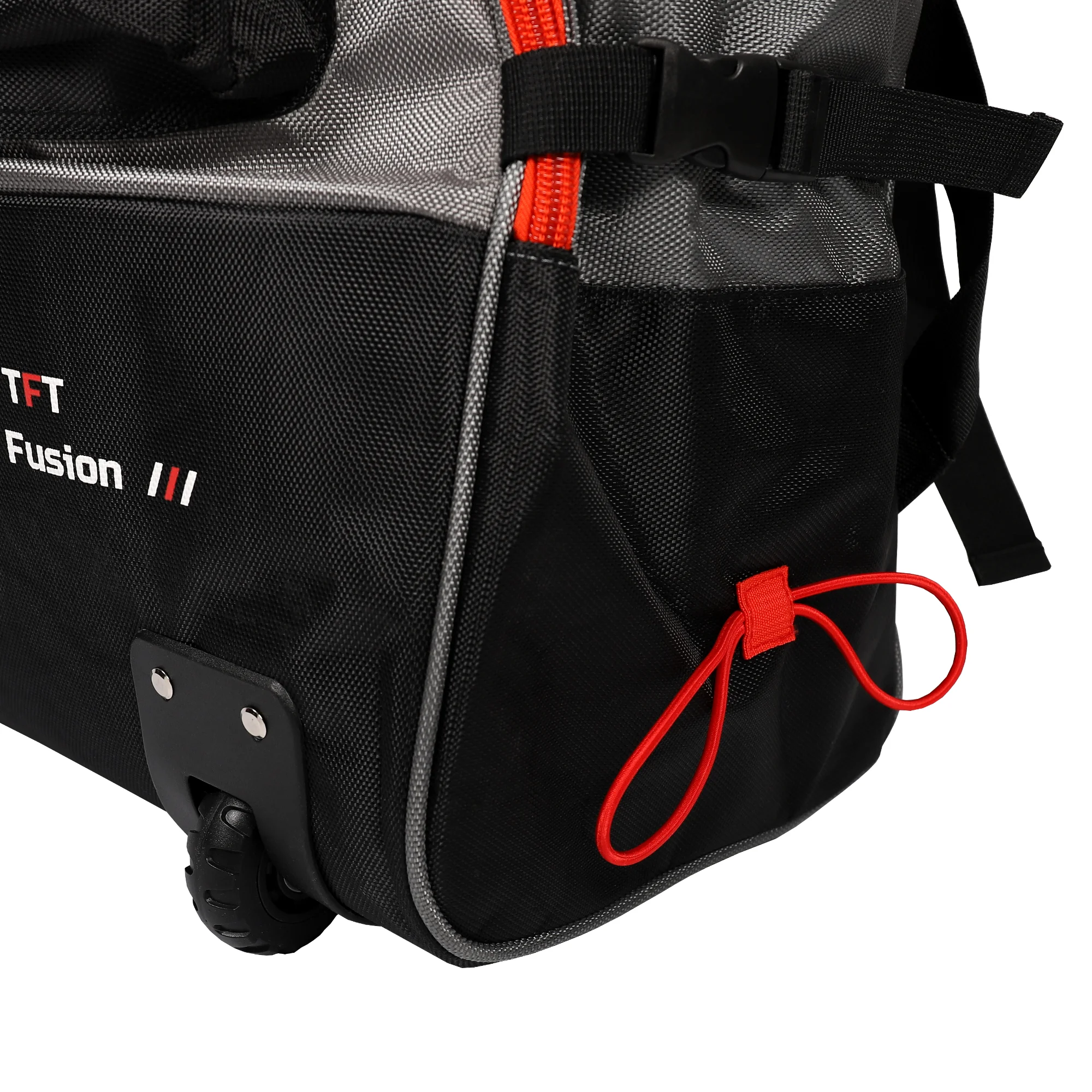 Makaio Sup Board Rucksack als Trolley Bag für aufblasbare Stand up Paddel Boards, grau. Detailansicht Raeder.