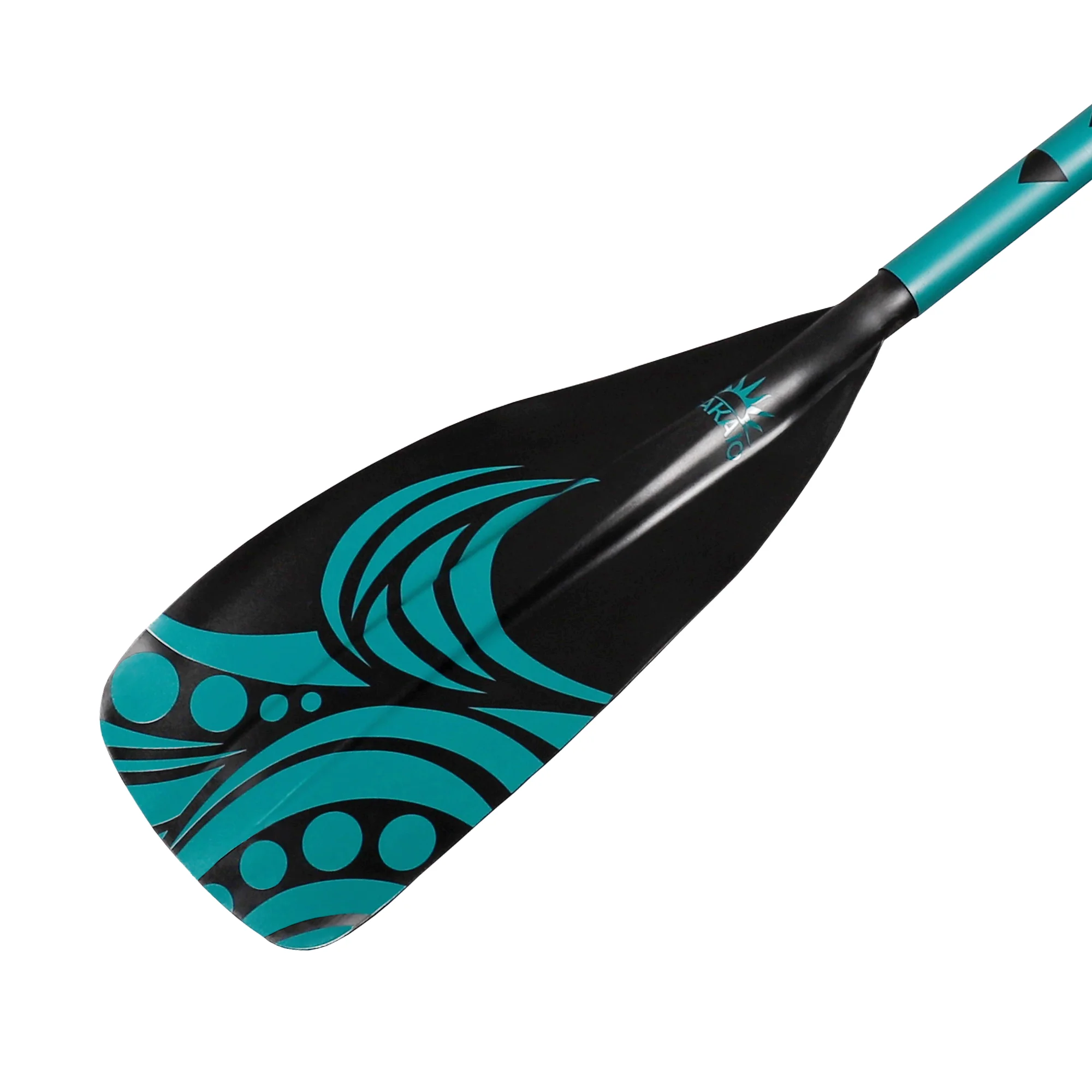 Paddelblatt Sup Board Stand up paddel Board Paddel, mit Logo, von Fiberglas Hybrid Makaio Paddel Wave Design.