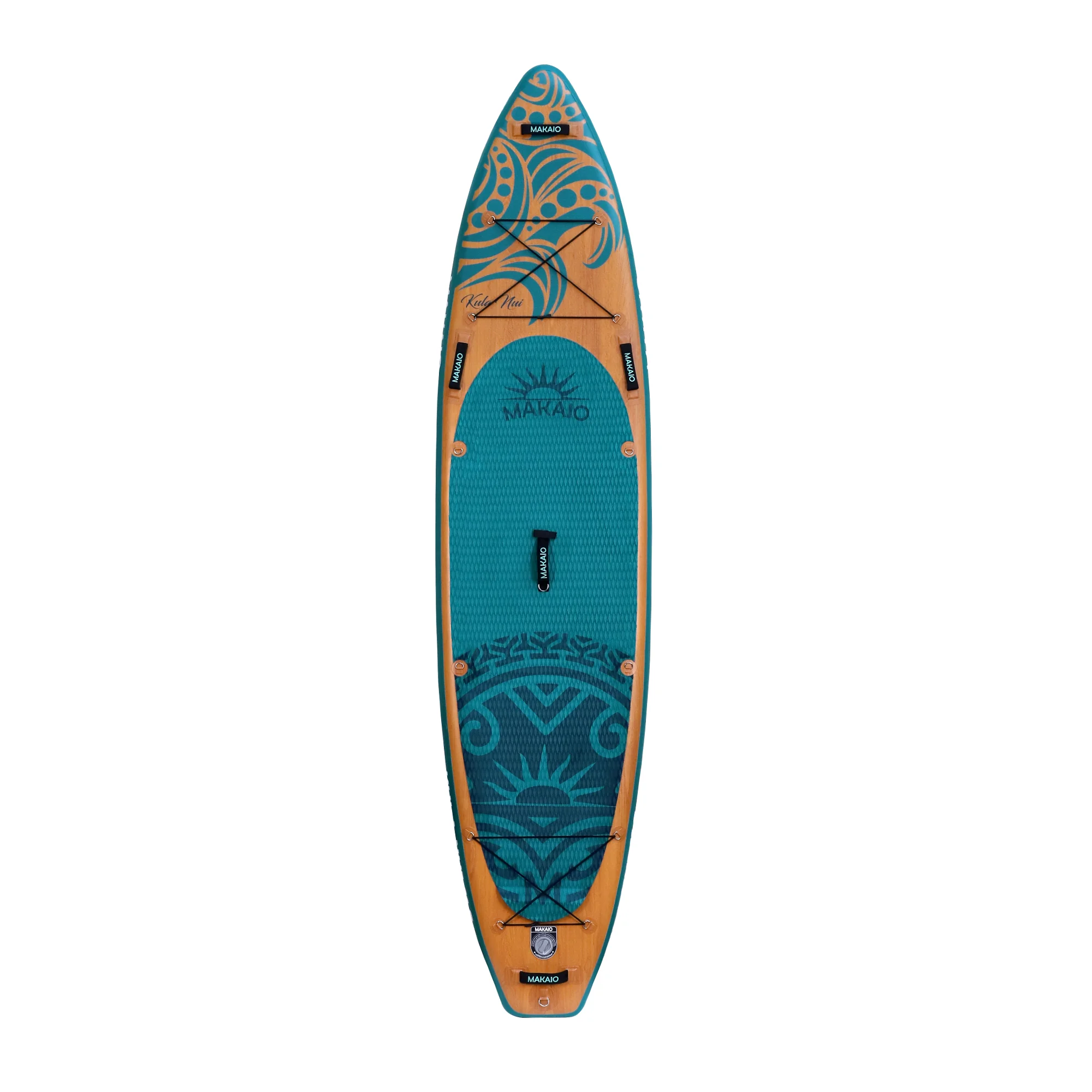 Allround, Touring Sup Board für Einsteiger. Makaio Kula-Nui 11.6 V5 im Holzdesign. iSup mit schönem Design und Holzoptik.