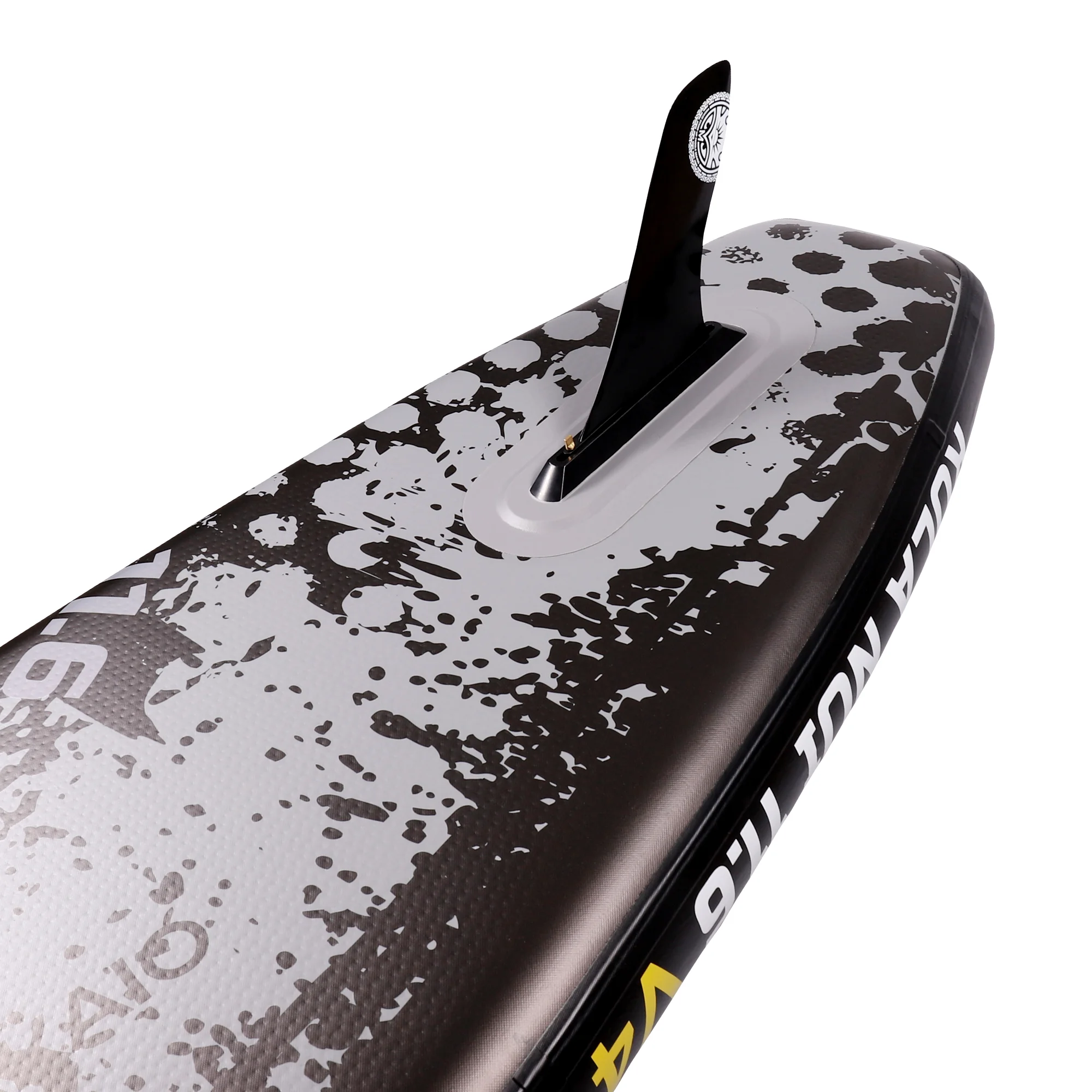 Sup Board Makaio Design Dirtline. Heck von Modell Kula-Nui 11.6 V4, mit US-Finne und Fin-Box.